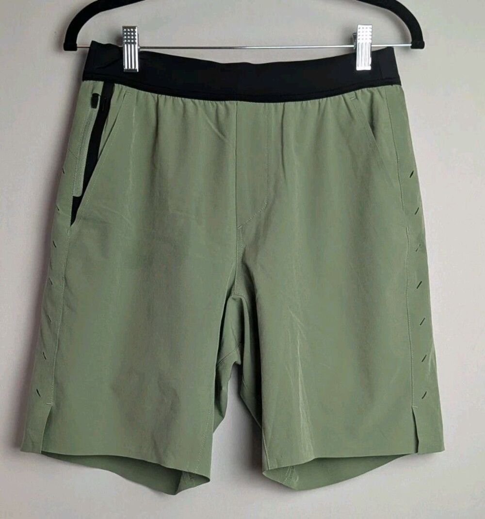 Ten Thousand Shorts Men’s Sz Small Interval Training  Green Lined Gym Running